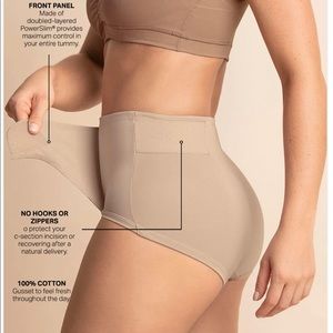 Firm Compression Postpartum Panty with Adjustable Belly Wrap